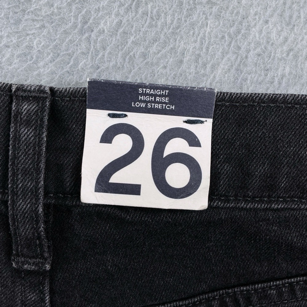 GAP Jeans Women 2/26 (ACTUAL 26x26.5) Black Cheeky Straight High Rise NWT - Picture 7 of 16